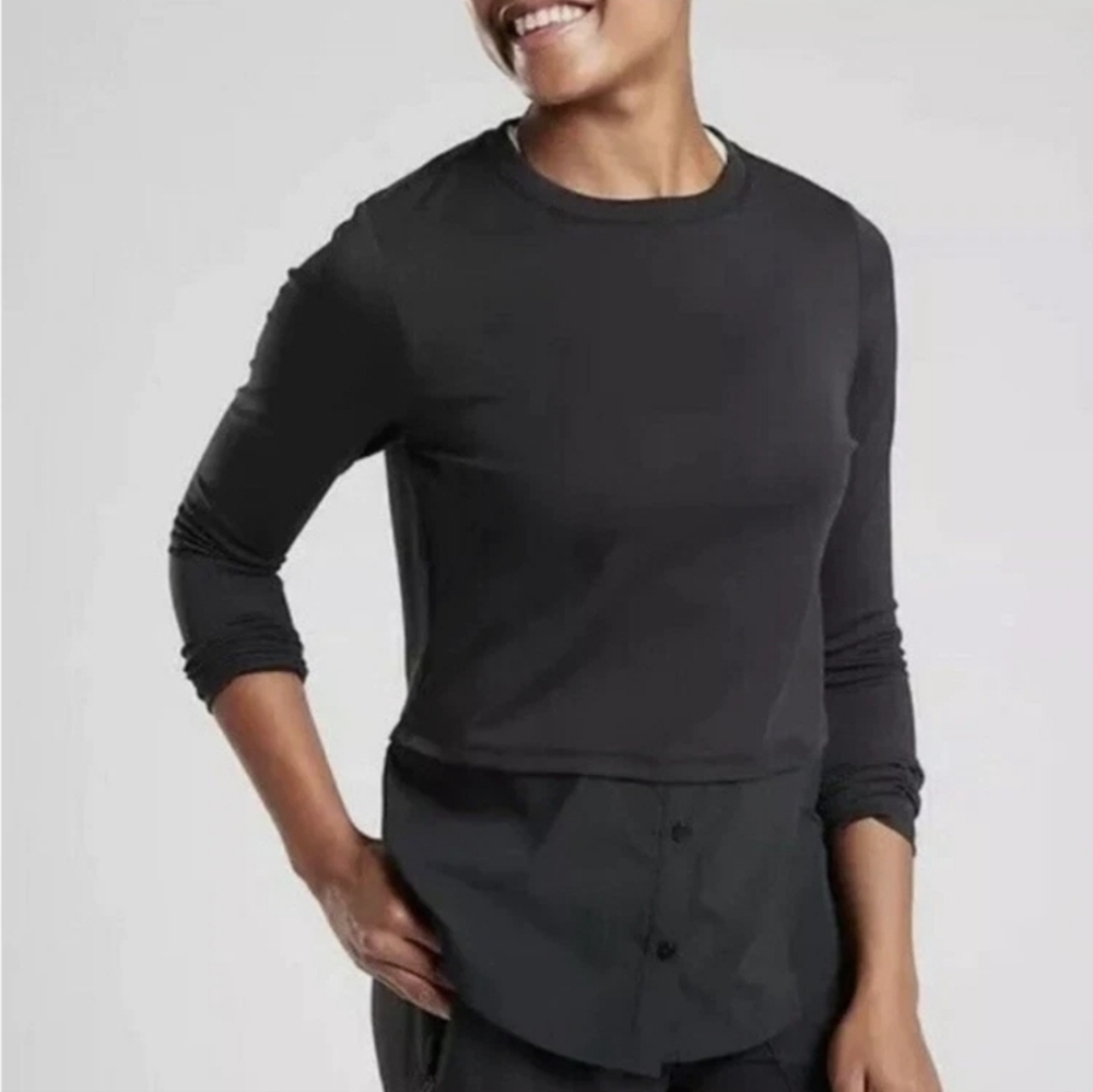 Athleta Black Activewear Top